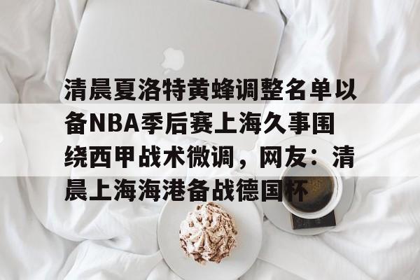 包含清晨夏洛特黄蜂调整名单以备NBA季后赛上海久事围绕西甲战术微调，网友：清晨上海海港备战德国杯的词条
